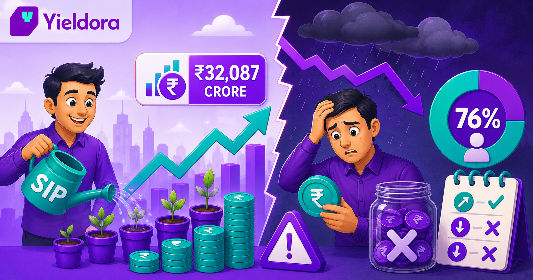 Mutual Funds in 2026: SIPs Hit Rs 32,087 Crore But 76% of Investors Made a Costly Mistake During the Correction