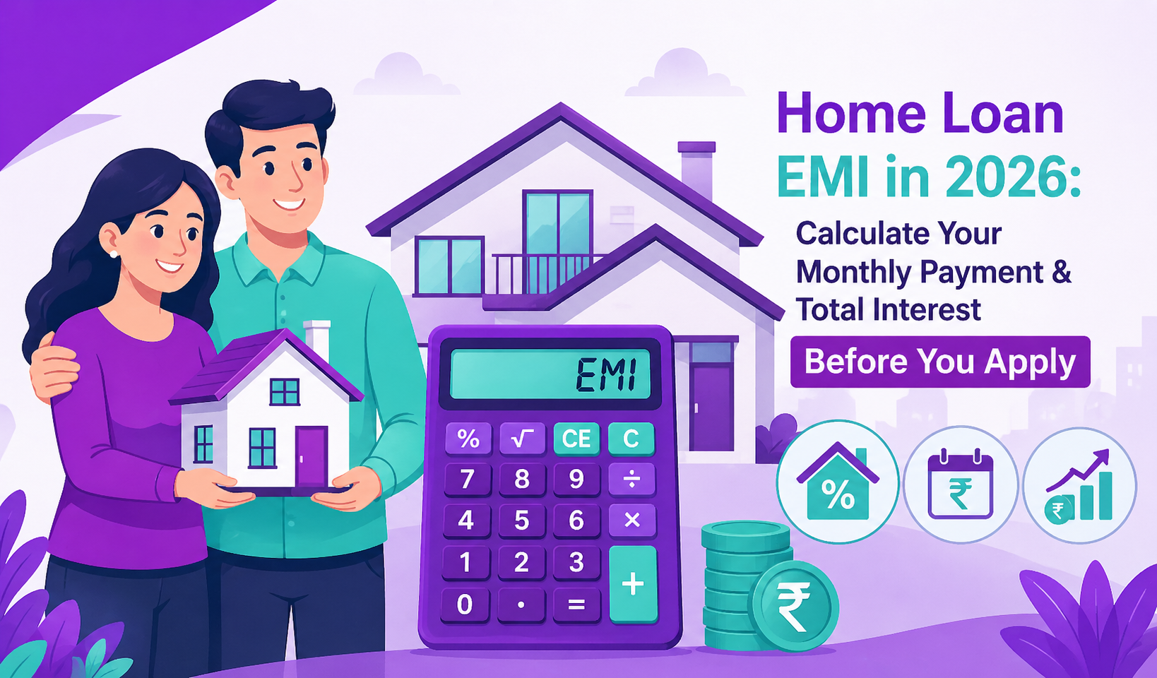 Home loan EMI calculation guide for Indian buyers in 2026 — bank rates, formula, and live calculator