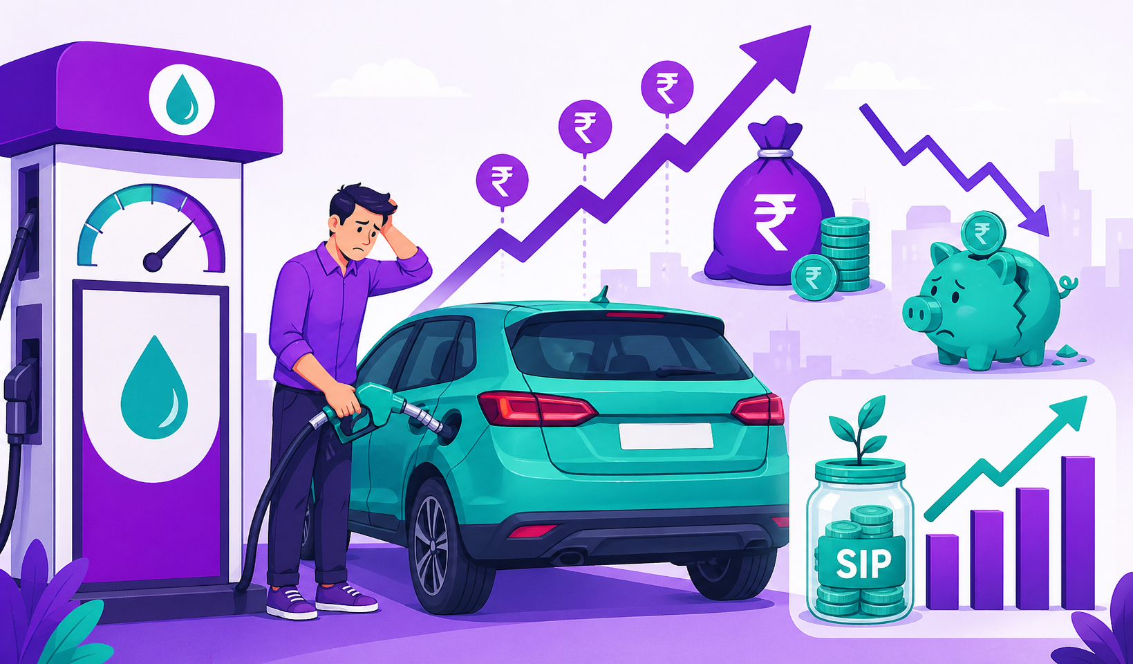 Petrol price surge in India 2026: how fuel inflation impacts savings and how SIP beats it